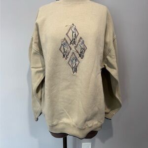 Stylish Beige Graphic Men's Sweatshirt